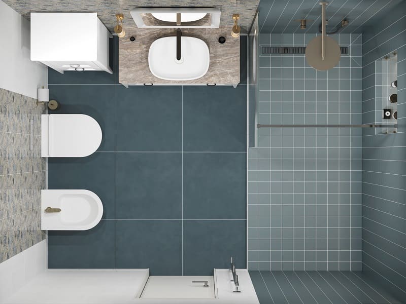 Совмещенный санузел Жардим / Про Чементо Совмещенный санузел Жардим / Про Чементо