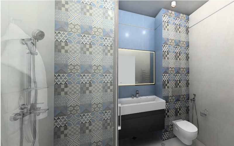 Совмещенный санузел Онда в стиле пэчворк