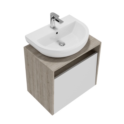 Тумба PRO подвесная 1 ящик 60, белая глянцевая