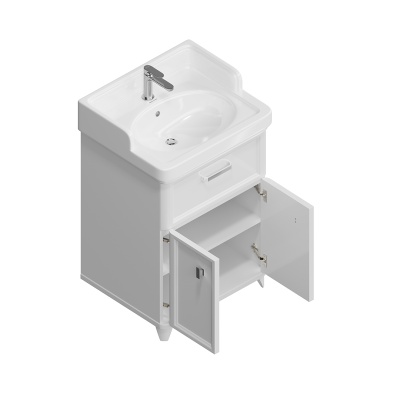 Тумба Pompei/Помпеи напольная с ящиком и дверцами 60, белая глянцевая Тумба Pompei/Помпеи напольная с ящиком и дверцами 60, белая глянцевая