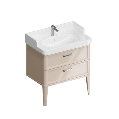 Тумба Pompei/Помпеи напольная с 2 ящиками 80, камео бежевый глянцевый Тумба Pompei/Помпеи напольная с 2 ящиками 80, камео бежевый глянцевый