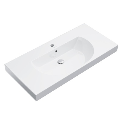 Раковина Buongiorno/Бонджорно подвесная\мебельная 100, белая глянцевая Раковина Buongiorno/Бонджорно подвесная\мебельная 100, белая глянцевая