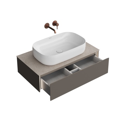 Тумба Magica/Маджика подвесная 90, 1 ящик, вечерний серый матовый Тумба Magica/Маджика подвесная 90, 1 ящик, вечерний серый матовый