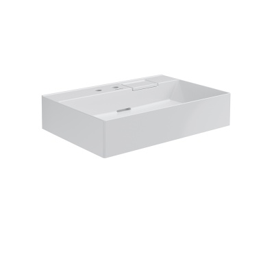 Раковина Logica/Лоджика мебельная\подвесная с двумя отверстиями 70, белая глянцевая Раковина Logica/Лоджика мебельная\подвесная с двумя отверстиями 70, белая глянцевая