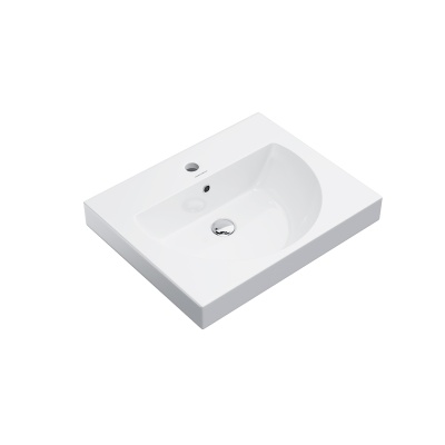 Раковина Buongiorno/Бонджорно подвесная/мебельная 60, белая глянцевая Раковина Buongiorno/Бонджорно подвесная/мебельная 60, белая глянцевая