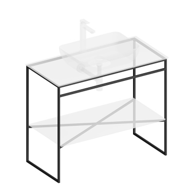 Металлическая структура Plaza Next/Плаза Некст напольная 100, черная матовая Металлическая структура Plaza Next/Плаза Некст напольная 100, черная матовая