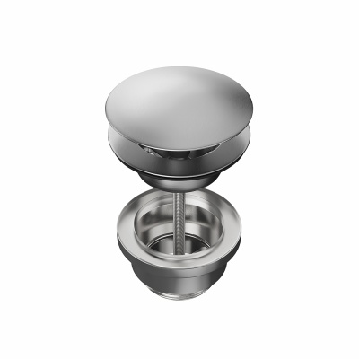 Донный клапан клик-клак для раковины, нержавеющая сталь