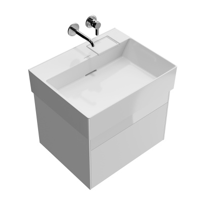 Тумба Logica/Лоджика подвесная 2 ящика 60 см, белоснежный Тумба Logica/Лоджика подвесная 2 ящика 60 см, белоснежный