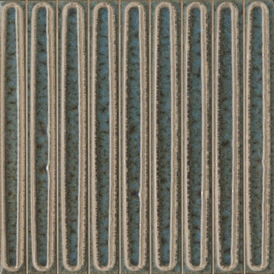 Декор чипсет Далия бирюзовый тёмный глянцевый 20x20x0,95