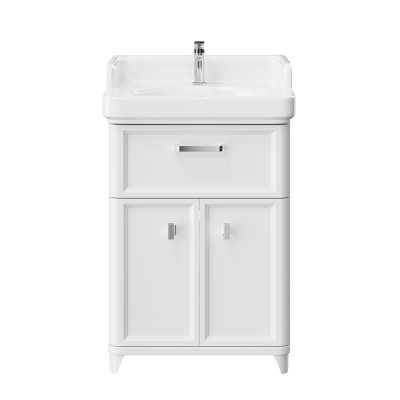 Тумба Pompei/Помпеи напольная с ящиком и дверцами 60, белая глянцевая Тумба Pompei/Помпеи напольная с ящиком и дверцами 60, белая глянцевая