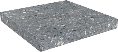 Ступень угловая клееная Терраццо серый темный 33x33x0,9