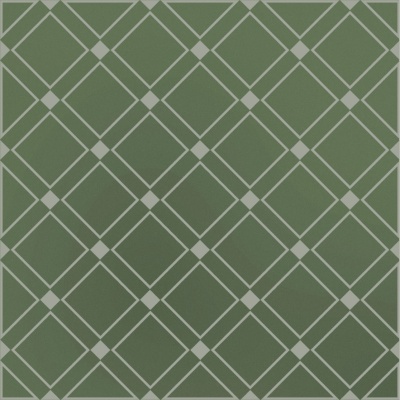 Декор Бахия 1 зелёный глянцевый 9,8x9,8x0,7