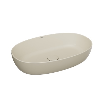 Раковина Plaza/Плаза накладная 60, песочная матовая