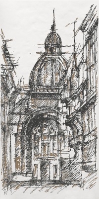 Декор Беллони матовый обрезной 40x80x1 Декор Беллони матовый обрезной 40x80x1