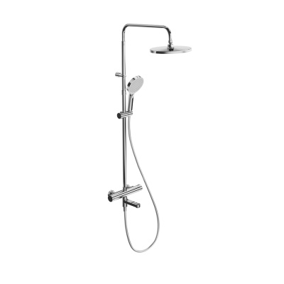 Душевая колонна FONTE на 3 потока с поворотным изливом с термостатически смесителем, хром