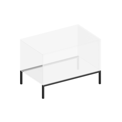 Ножка Atollo/Атолло 80 низкая металлическая, черная матовая Ножка Atollo/Атолло 80 низкая металлическая, черная матовая