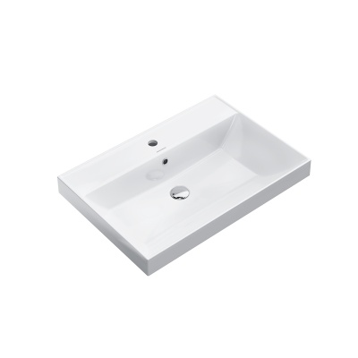 Раковина Cubo/Кубо подвесная\мебельная 70, белая глянцевая Раковина Cubo/Кубо подвесная\мебельная 70, белая глянцевая