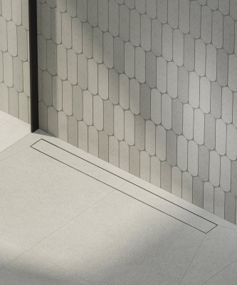 Душевой лоток дабл из нержавеющей стали, 85 см