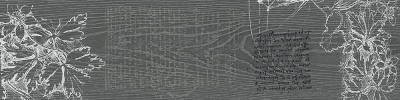 Декор Абете серый тёмный обрезной 20x80x1,1