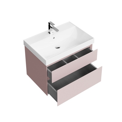 Тумба Cubo/Кубо подвесная с ящиками 70, мальва матовая Тумба Cubo/Кубо подвесная с ящиками 70, мальва матовая