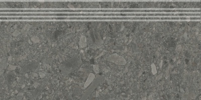 Ступень Чеппо ди Гре антрацит матовый обрезной 30x60x0,9