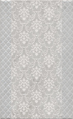 Декор Мотиво серый светлый глянцевый 25x40x0,8