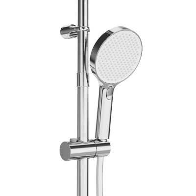 Душевая колонна Fonte/Фонте на 3 потока с поворотным изливом с термостатическим смесителем, хром Душевая колонна Fonte/Фонте на 3 потока с поворотным изливом с термостатическим смесителем, хром