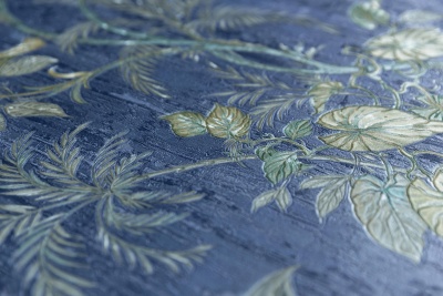 Обои виниловые Оранжерея мотив, синий Обои виниловые Оранжерея мотив, синий