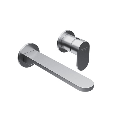 Смеситель для раковины Siara/Сиара настенный, с внутренней частью, нержавеющая сталь