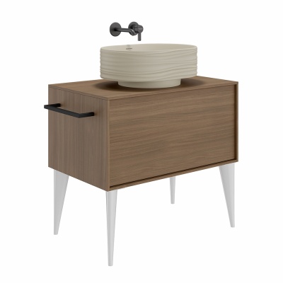 Раковина ARTBASIN Sabbia накладная 50, песочная матовая