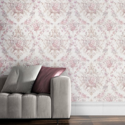 Обои виниловые Эдем мотив, розовый светлый Обои виниловые Эдем мотив, розовый светлый