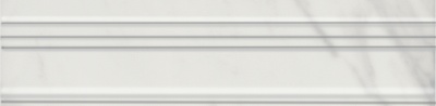 Бордюр Багет Алькала белый глянцевый 20x5x1,9