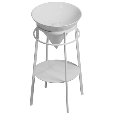 Круглая полка Cono/Коно встраиваемая 43,1, белая глянцевая Круглая полка Cono/Коно встраиваемая 43,1, белая глянцевая