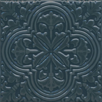 Декор Фес бирюзовый тёмный глянцевый 15x15x0,77 Декор Фес бирюзовый тёмный глянцевый 15x15x0,77