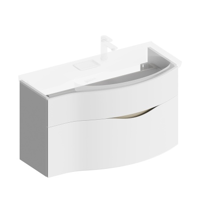 Тумба Riva/Рива 100 см правая, белая матовая Тумба Riva/Рива 100 см правая, белая матовая