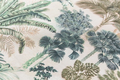 Обои виниловые Оазис мотив, тёмный зелёный