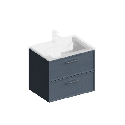 Тумба PIANO Classic подвесная 65, ясень синий матовый