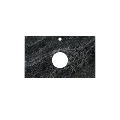 Столешница из керамогранита для накладных раковин, Риальто 80 см, серый темный лаппатированный Столешница из керамогранита для накладных раковин, Риальто 80 см, серый темный лаппатированный