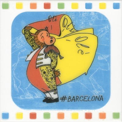Декор Большое путешествие Barcelona глянцевый 20x20x0,69