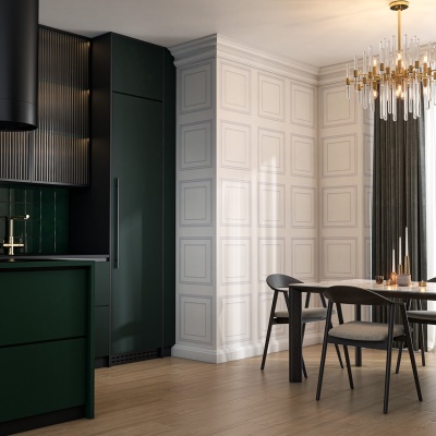 Обои виниловые Буазери мотив, белый Обои виниловые Буазери мотив, белый