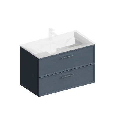 Тумба PIANO Classic подвесная 85, ясень синий матовый