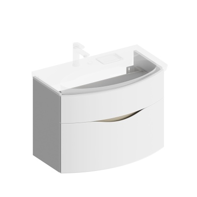 Тумба RIVA подвесная 80, белая матовая