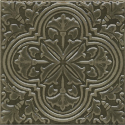 Декор Фес зелёный глянцевый 15x15x0,69 Декор Фес зелёный глянцевый 15x15x0,69