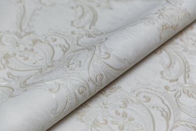 Обои виниловые на флизелиновой основе Ориент мотив, серый светлый