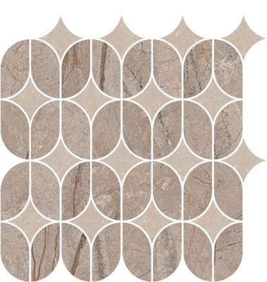 Декор Ифран наборный бежевый светлый глянцевый обрезной 30x32,5x0,9