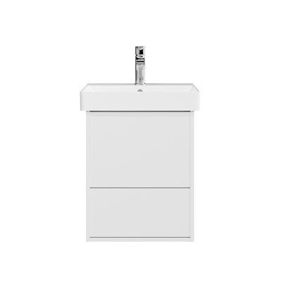 Тумба PRO подвесная 2 ящика 50, белая матовая