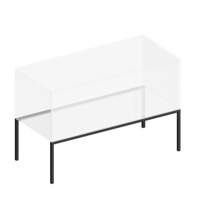 Ножка ATOLLO 110 высокая металлическая, черная матовая