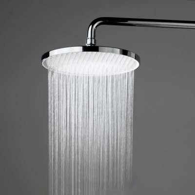 Душевая колонна FONTE на 3 потока с поворотным изливом и механическим смесителем, черный матовый