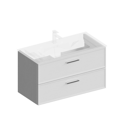 Тумба PIANO Classic подвесная 95, ясень белый матовая