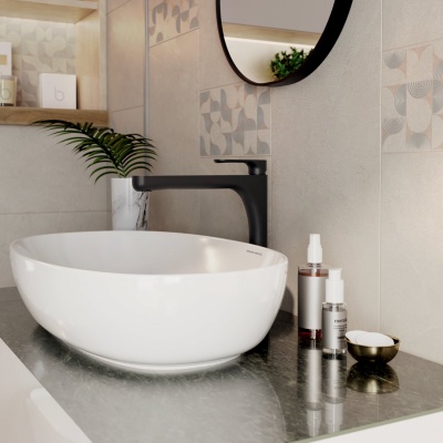 Раковина PLAZA накладная 60, белая глянцевая Раковина PLAZA накладная 60, белая глянцевая